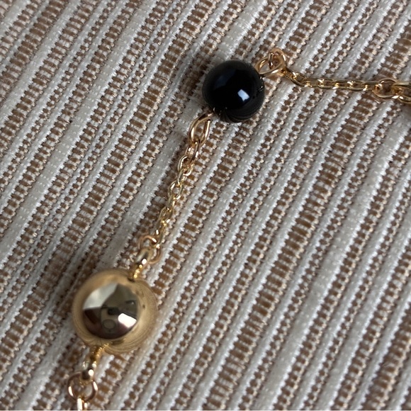 Tory Burch Gold Black Double T Logo Bracelet - Picture 4 of 9